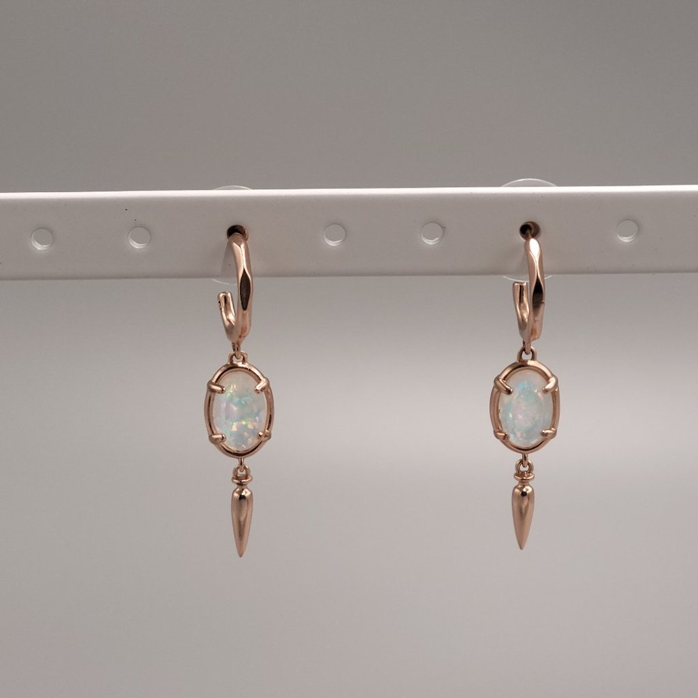 Rose gold drop earrings